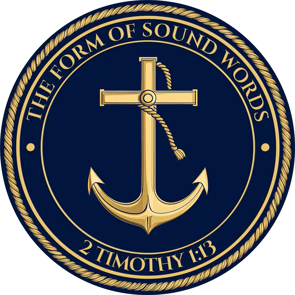 Form of Sound Words seal — cross and anchor, 2 Timothy 1:13